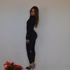 RIBBED JUMPSUIT