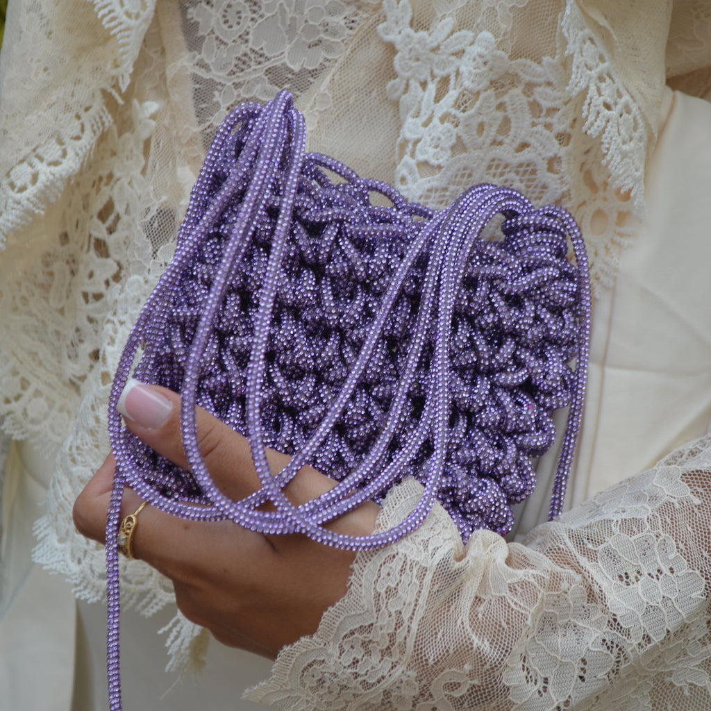 ÉCLAT — VIOLET CRYSTAL BAG