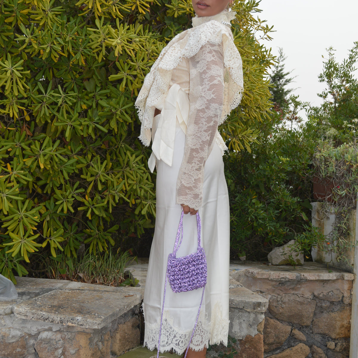 ÉCLAT — VIOLET CRYSTAL BAG