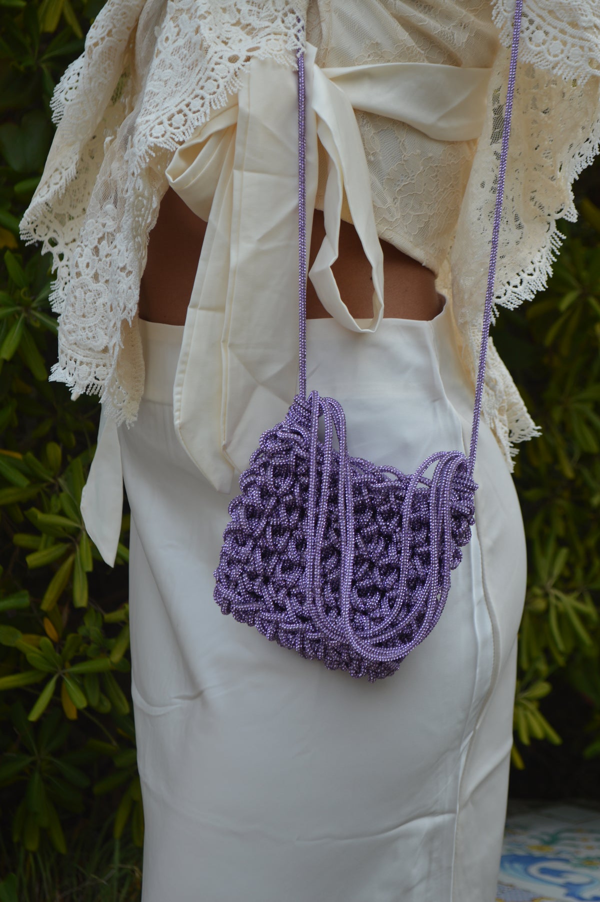 ÉCLAT — VIOLET CRYSTAL BAG