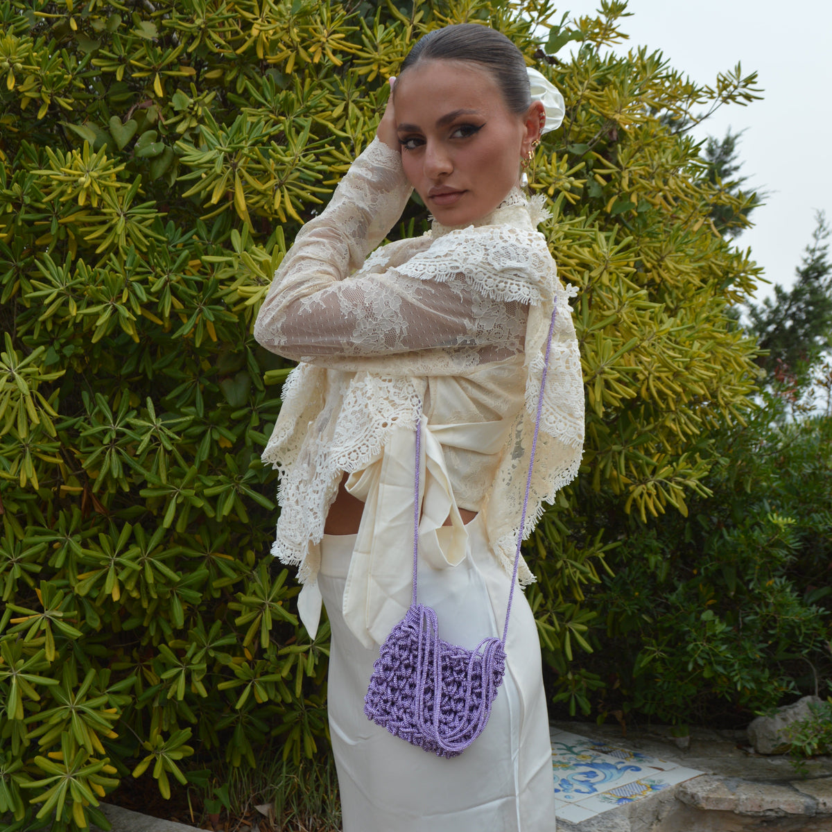 ÉCLAT — VIOLET CRYSTAL BAG