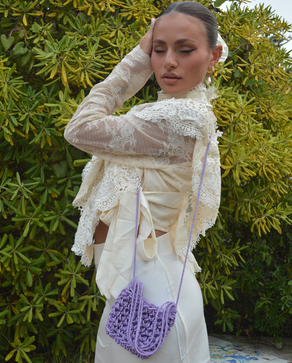 ÉCLAT — VIOLET CRYSTAL BAG