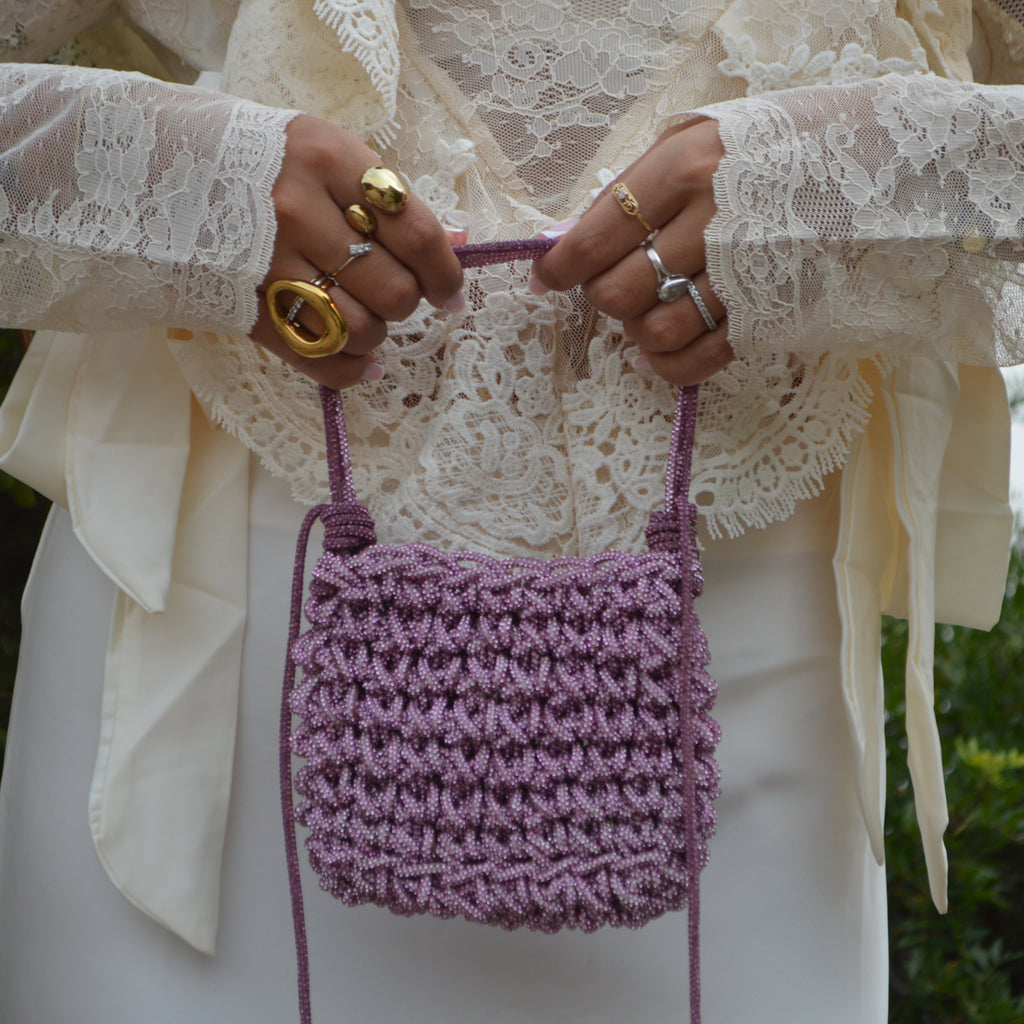 ÉCLAT — PINK & MAUVE CRYSTAL BAG