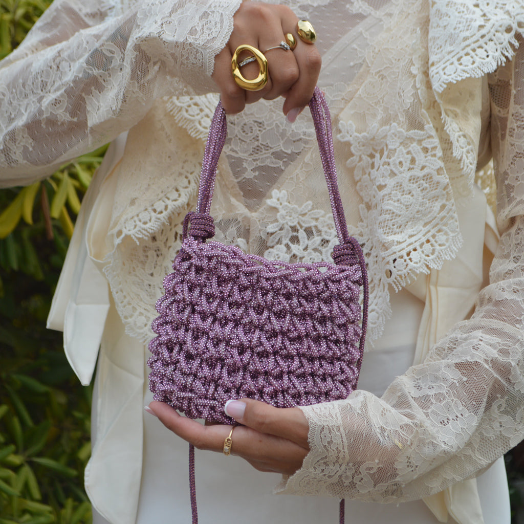 ÉCLAT — PINK & MAUVE CRYSTAL BAG