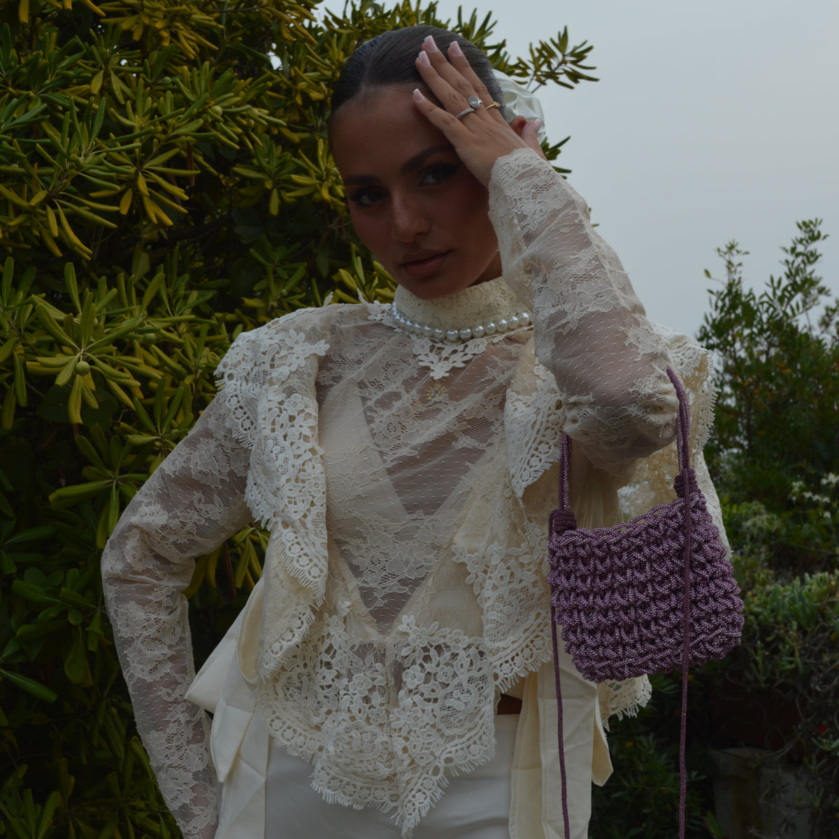 ÉCLAT — PINK & MAUVE CRYSTAL BAG