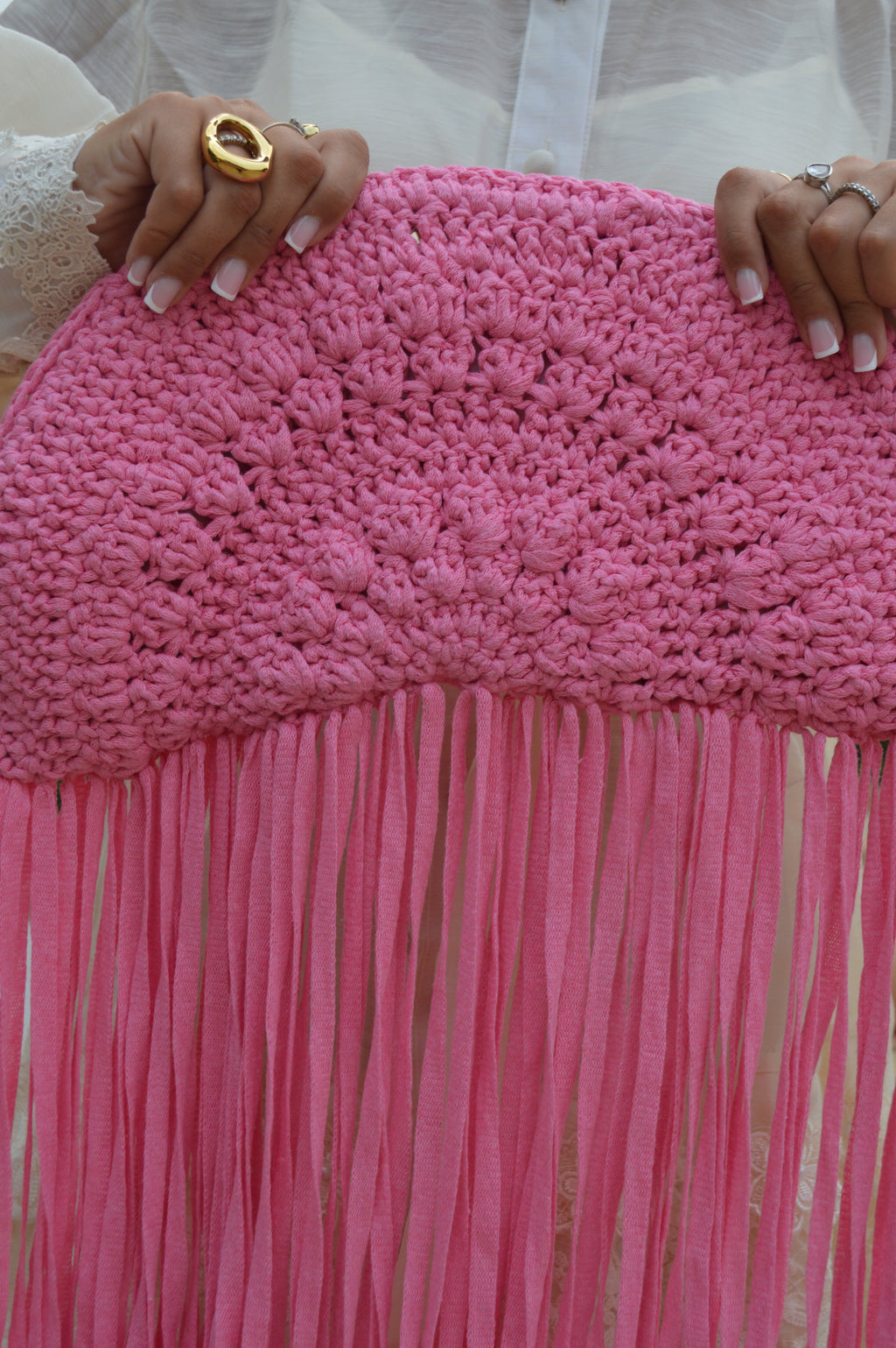 ALLEGRA — FRINGE CROCHET BAG