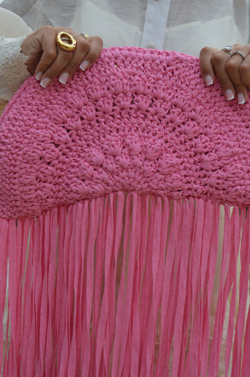 ALLEGRA — FRINGE CROCHET BAG