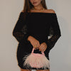 CAROLE — Mini Bag in Piume di Struzzo