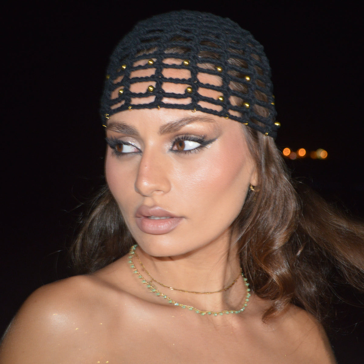 Mesh Crochet Hat – Onyx